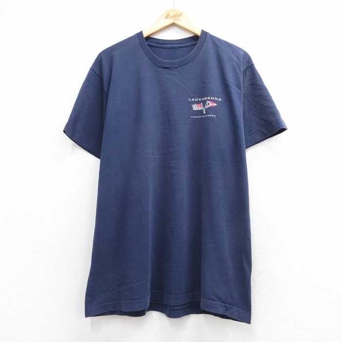 90s 半袖Tシャツ LACKAWANNA ネイビー メンズXL相当 | 古着