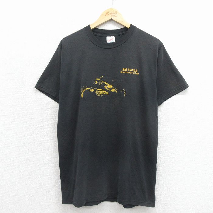 90s 半袖Tシャツ イーグル ブラック メンズL相当 | 古着