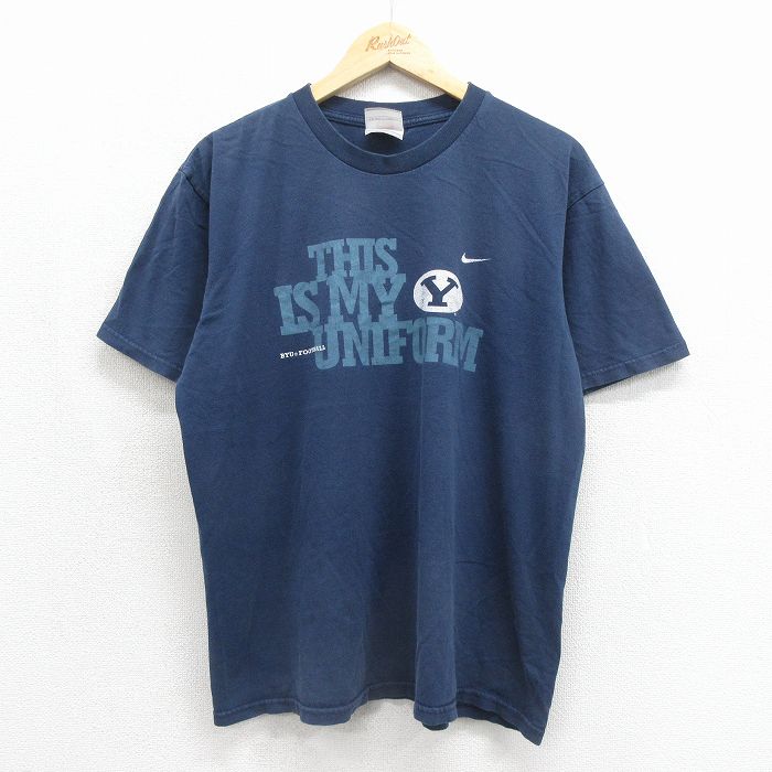 ナイキ 00s 半袖Tシャツ ユニフォーム ネイビー メンズXL相当 | 古着