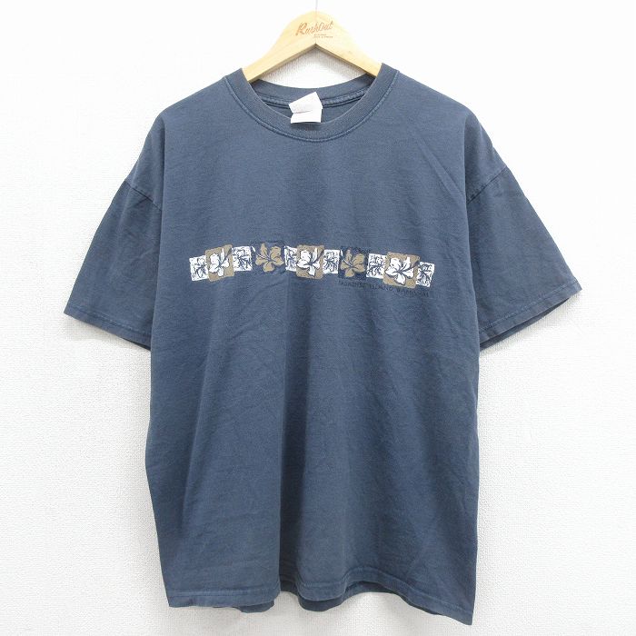 ヘインズ 00s 半袖Tシャツ バハマ グレー メンズXL相当 | 古着