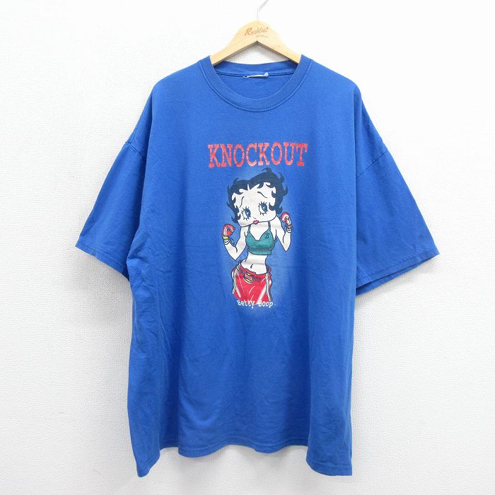 ベティブープ 00s 半袖Tシャツ ベティちゃん ブルー メンズXL相当 | 古着