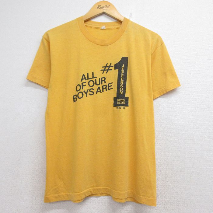 スクリーンスターズ 90s 半袖Tシャツ JEFFERSON44 イエロー メンズM相当 | 古着