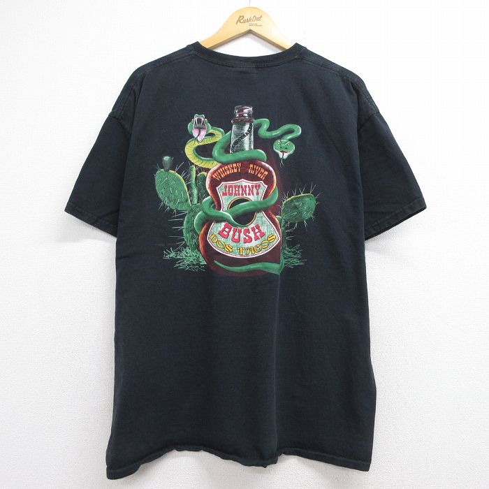 00s 半袖Tシャツ ジョニーブッシュ ブラック メンズXL相当 | 古着