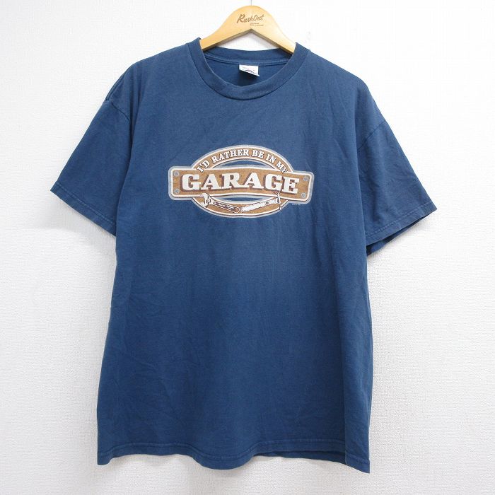 90s 半袖Tシャツ GARAGE ネイビー メンズXL相当 | 古着