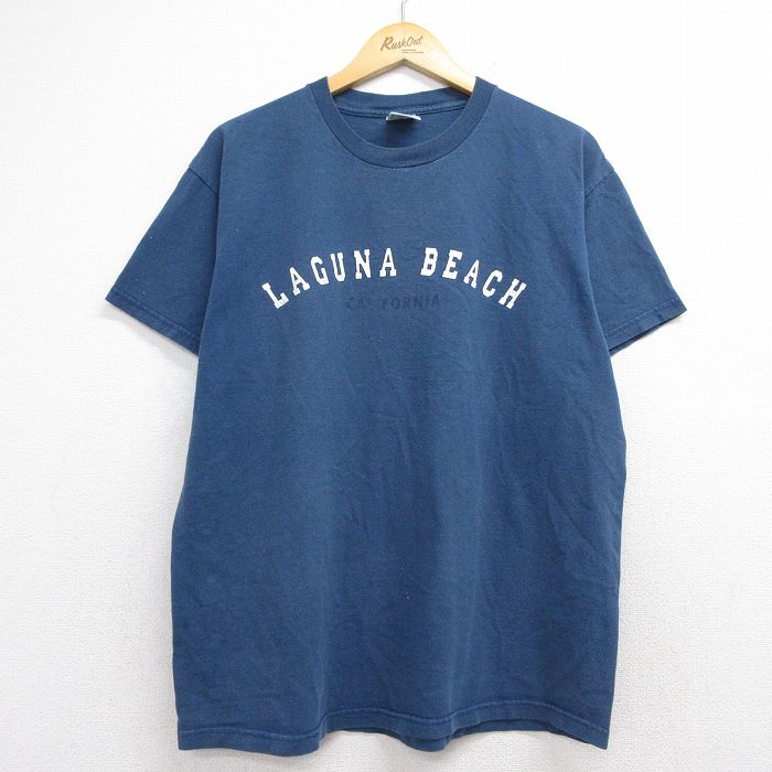 00s 半袖Tシャツ LAGUNA BEACH ネイビー メンズL相当 | 古着