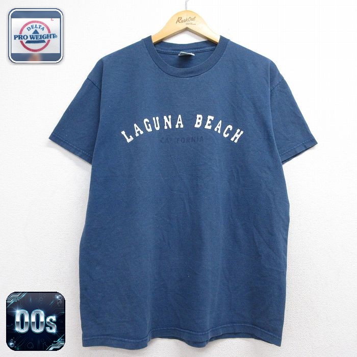 00s 半袖Tシャツ LAGUNA BEACH ネイビー メンズL相当 | 古着