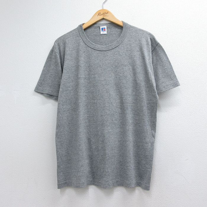 ラッセル 80s 半袖Tシャツ 霜降り グレー メンズL相当 | 古着