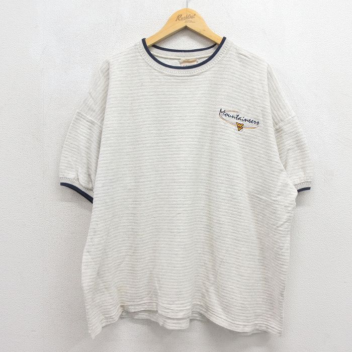 ウエストバージニアマウンテニアーズ 90s 半袖Tシャツ カレッジ ベージュ メンズXL相当 | 古着