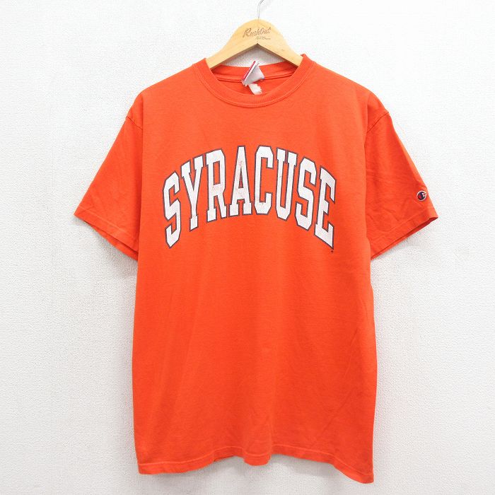 チャンピオン 00s 半袖Tシャツ シラキュース オレンジ メンズL相当 | 古着