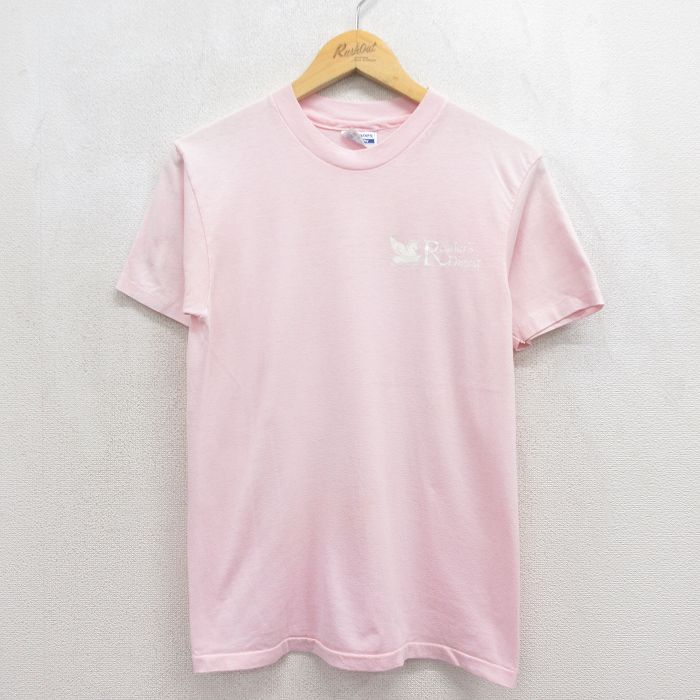 ヘインズ 80s 半袖Tシャツ ペガサス ピンク メンズS相当 | 古着