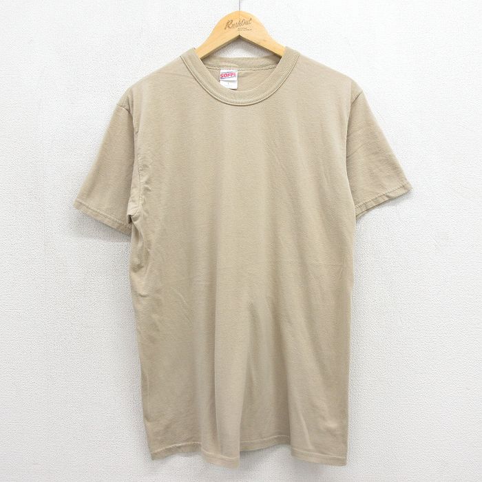 半袖Tシャツ 無地 ベージュ メンズL相当 | 古着