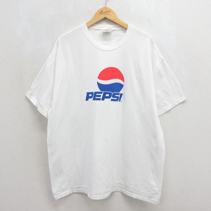 ヘインズ 00s 半袖Tシャツ ペプシ ホワイト メンズXL相当 | 古着