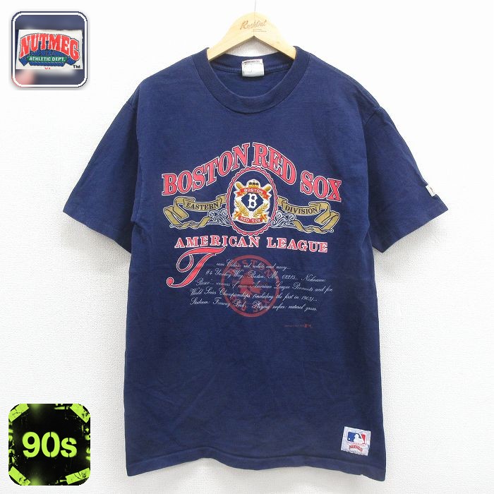 半袖Tシャツ MLBボストンレッドソックス ネイビー メンズL相当 | 古着