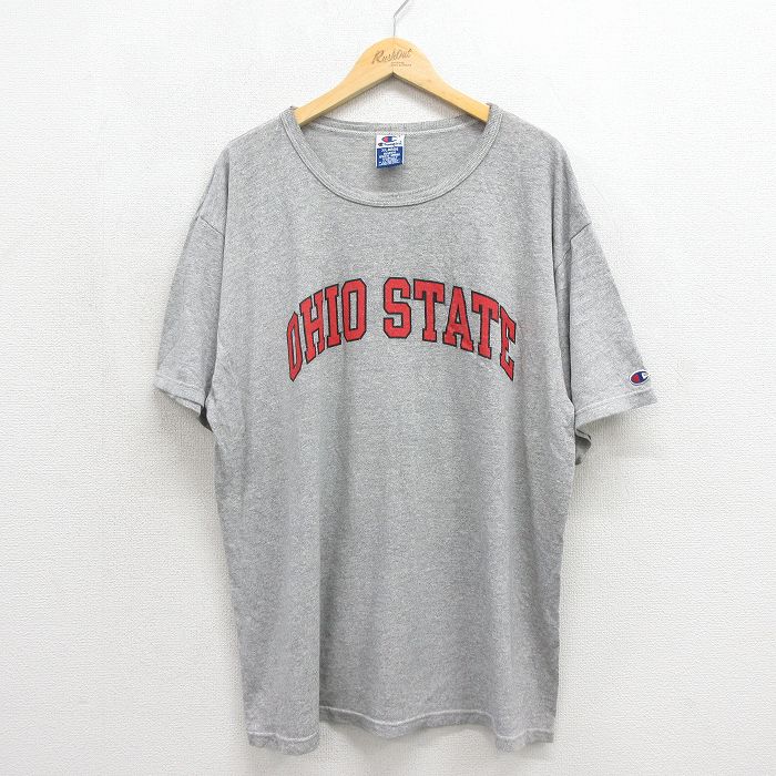 チャンピオン 90s 半袖Tシャツ オハイオ グレー メンズXL相当 | 古着