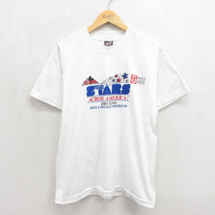 フルーツオブザルーム 90s 半袖Tシャツ STARS ホワイト メンズL相当 | 古着