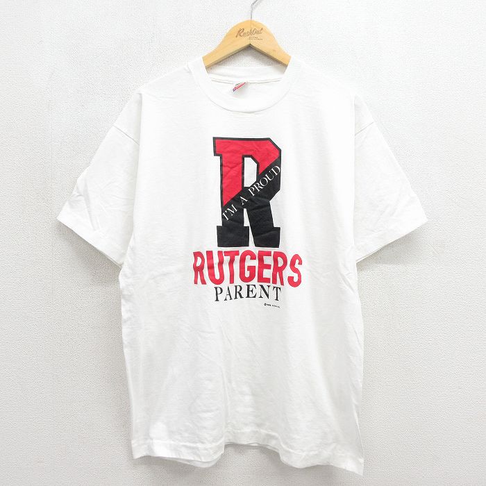 フルーツオブザルーム 80s 半袖Tシャツ R ホワイト メンズXL相当 | 古着