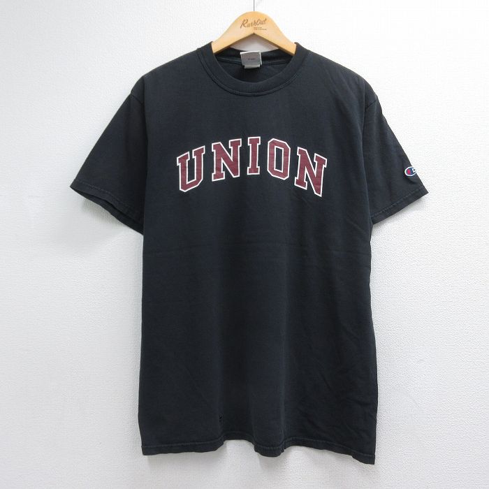 チャンピオン 00s 半袖Tシャツ UNION ブラック メンズL相当 | 古着