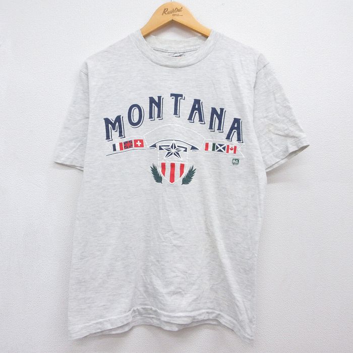オニータ 90s 半袖Tシャツ MONTANA グレー メンズL相当 | 古着