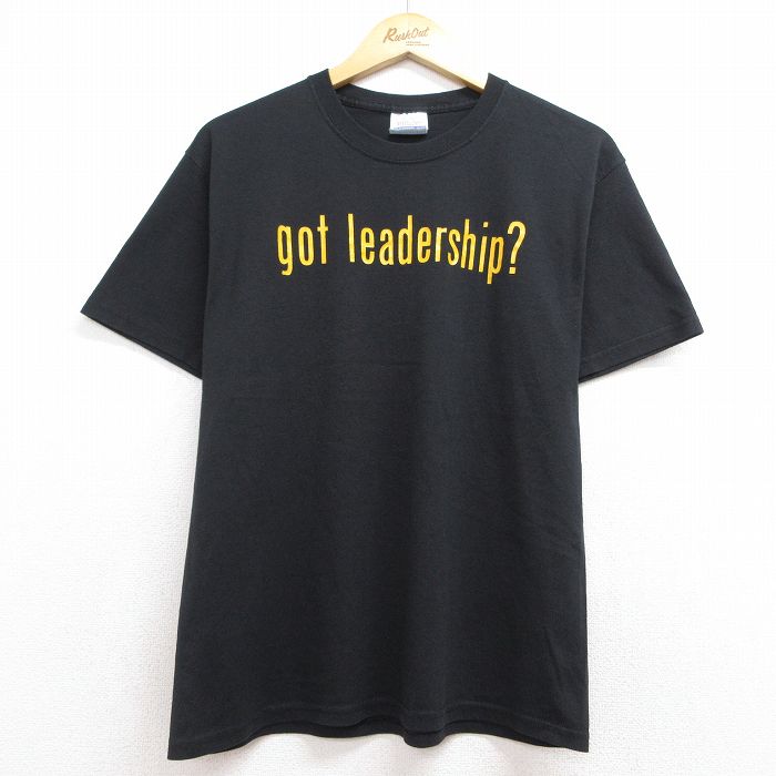 ヘインズ 00s 半袖Tシャツ got leadership? ブラック メンズM相当 | 古着