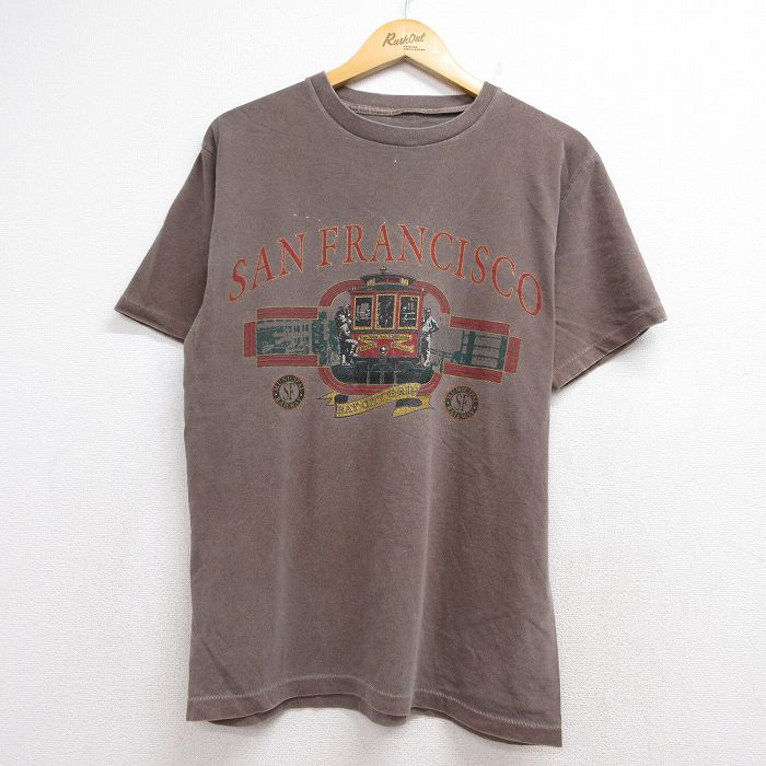 90s 半袖Tシャツ サンフランシスコ ブラウン メンズM相当 | 古着