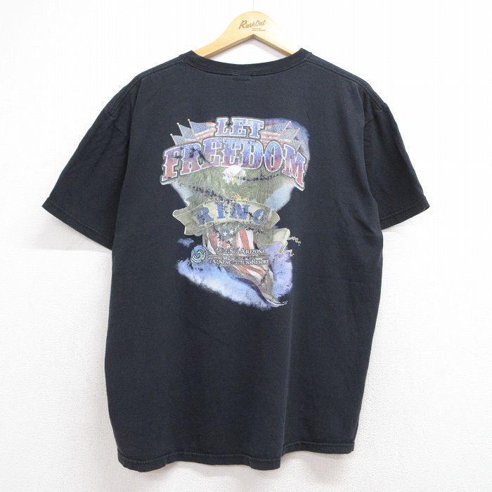 90s 半袖Tシャツ HONORING ブラック メンズXL相当 | 古着