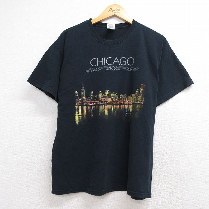 00s 半袖Tシャツ シカゴ ブラック メンズL相当 | 古着