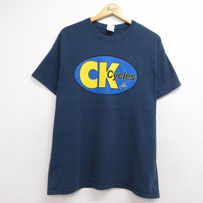 00s 半袖Tシャツ CK Cycles ネイビー メンズL相当 | 古着