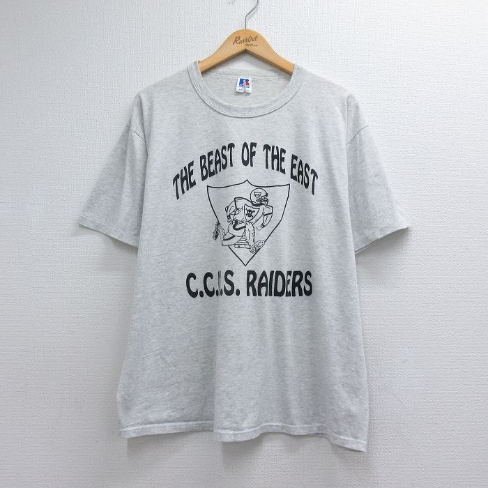 古着通販 XL☆古着 ラッセル 半袖 ビンテージ Tシャツ メンズ 80年代