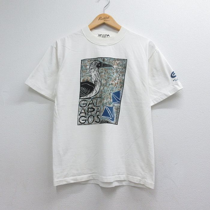 90s 半袖Tシャツ 鳥 ホワイト メンズM相当 | 古着