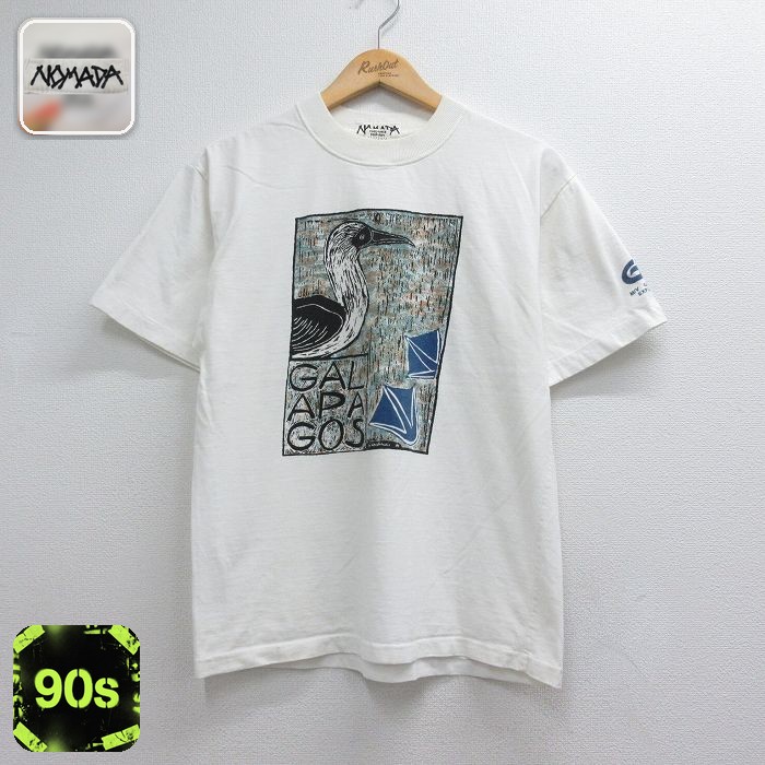 90s 半袖Tシャツ 鳥 ホワイト メンズM相当 | 古着