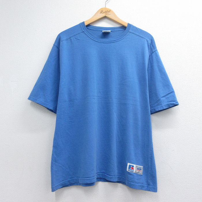 ラッセル 90s 半袖Tシャツ ライトブルー メンズXL相当 | 古着