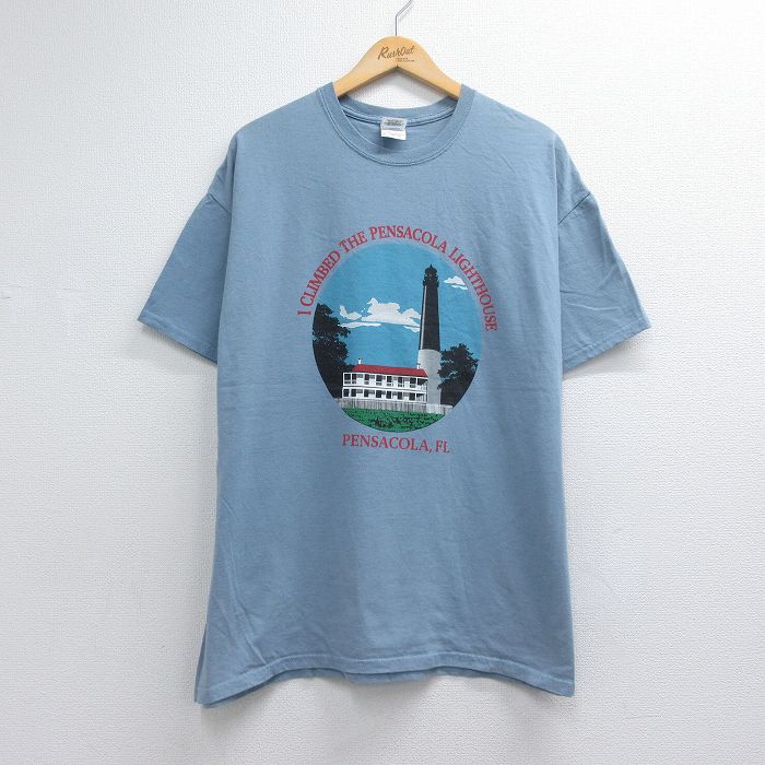 00s 半袖Tシャツ 投打 グレー メンズXL相当 | 古着