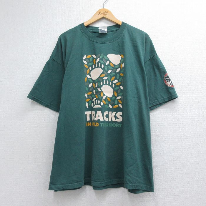 TRACKS 半袖Tシャツ グリーン メンズXL相当 | 古着