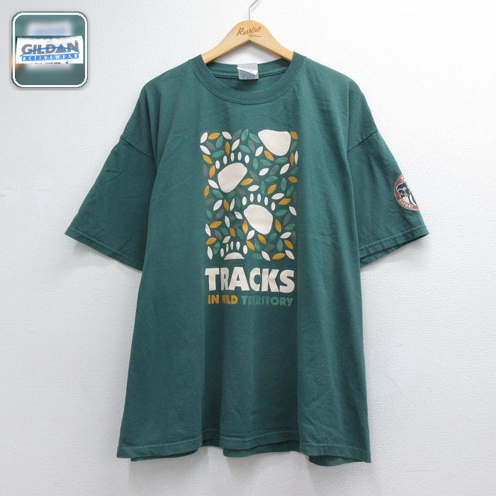 TRACKS 半袖Tシャツ グリーン メンズXL相当 | 古着