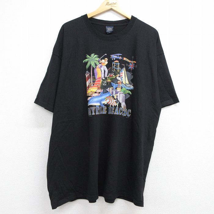 00s 半袖Tシャツ マートルビーチ ブラック メンズXL相当 | 古着