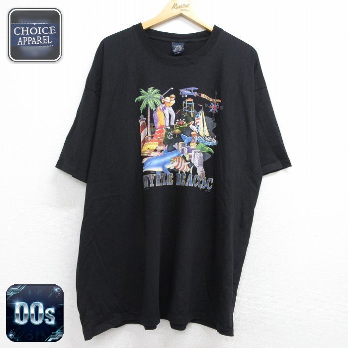 00s 半袖Tシャツ マートルビーチ ブラック メンズXL相当 | 古着