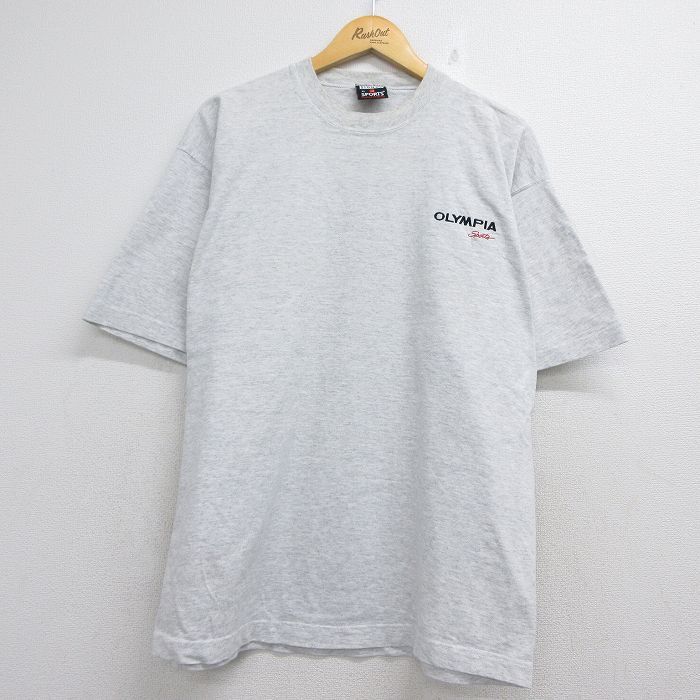SIGNAL 90s 半袖Tシャツ OLYMPIA 霜降りグレー メンズXL相当 | 古着