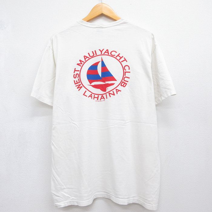 Crazy Shirts 80s 半袖Tシャツ ヨット ホワイト メンズXL相当 | 古着