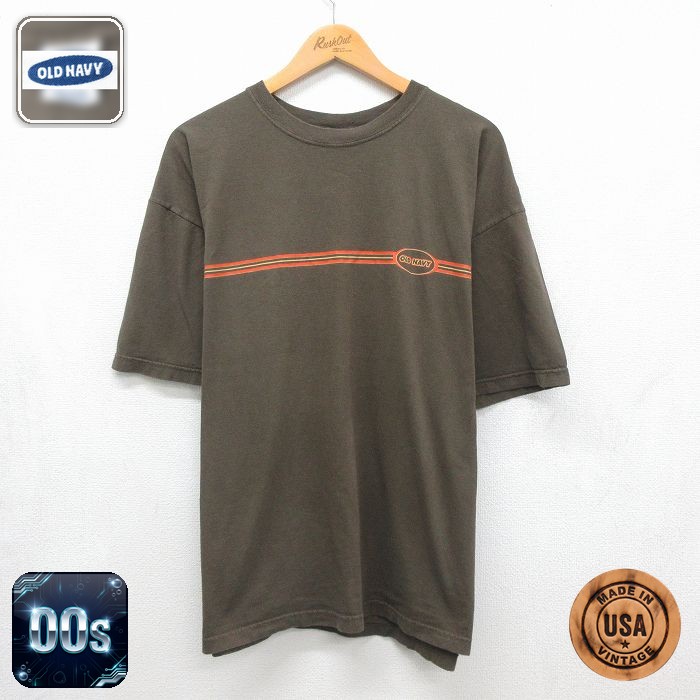 オールドネイビー 00s 半袖Tシャツ カーキ メンズXL相当 | 古着