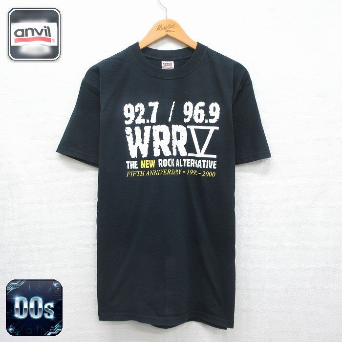 00s 半袖Tシャツ ラジオ局 ブラック メンズXL相当 | 古着