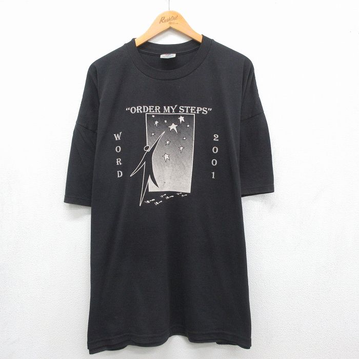ジャージーズ 00s 半袖Tシャツ 星 ブラック メンズXL相当 | 古着