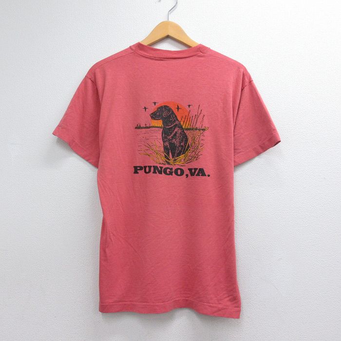 古着通販 L☆古着 半袖 ビンテージ Tシャツ メンズ 90年代 90s 犬