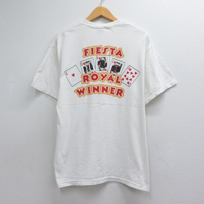 00s 半袖Tシャツ トランプ ホワイト メンズL相当 | 古着
