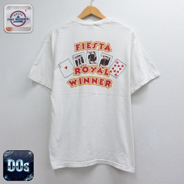 00s 半袖Tシャツ トランプ ホワイト メンズL相当 | 古着