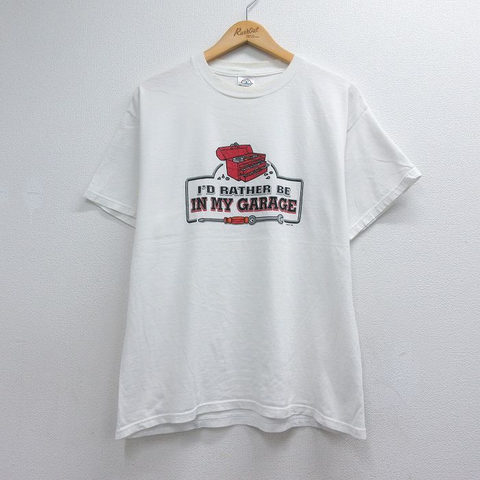 00s 半袖Tシャツ 工具 ホワイト メンズL相当 | 古着