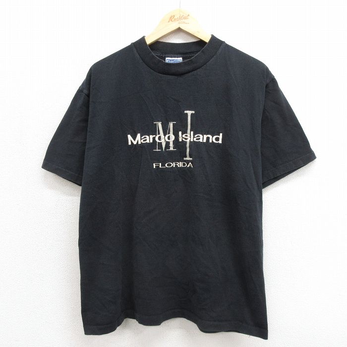 All Sport 90s 半袖Tシャツ フロリダ刺繍 ブラック メンズL相当 | 古着