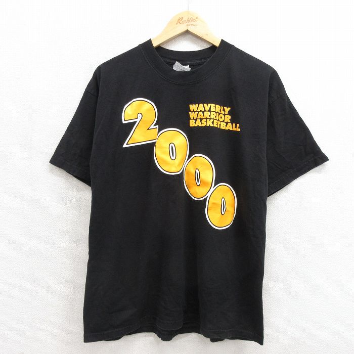 00s 半袖Tシャツ バスケットボール ブラック メンズL相当 | 古着