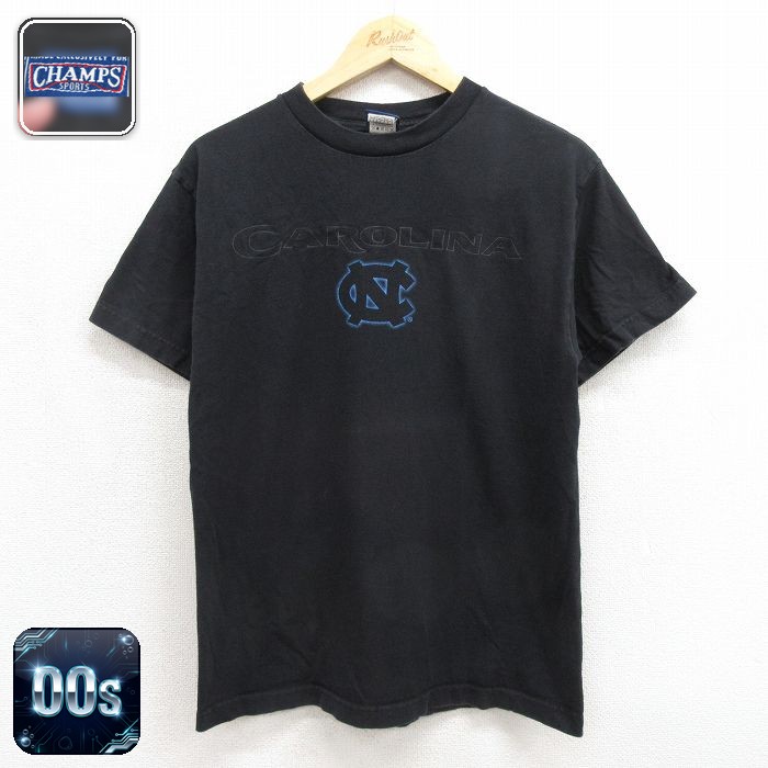 CHAMPS 00s 半袖Tシャツ カロライナ ブラック メンズM相当 | 古着