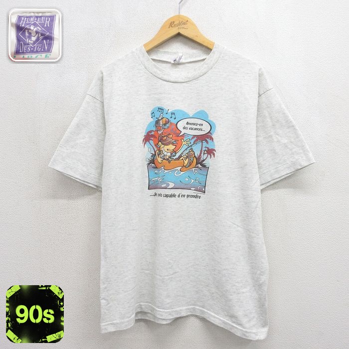 90s 半袖Tシャツ カヌー グレー メンズL相当 | 古着
