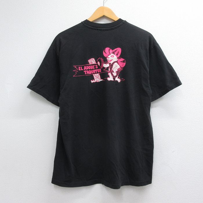 ヘインズ 90s 半袖Tシャツ タキートス ブラック メンズL相当 | 古着